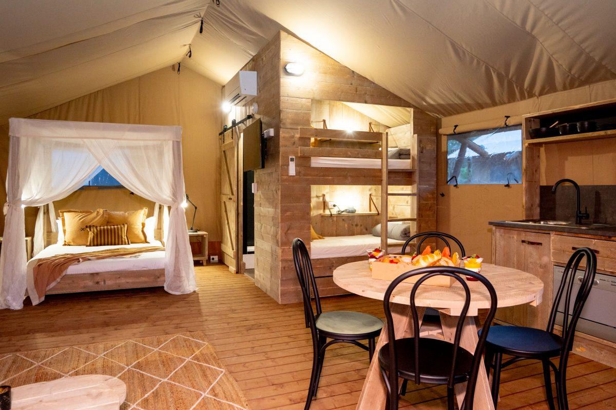 Couple's glamping luxury tent